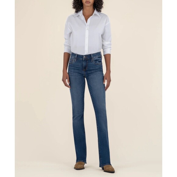 Kut from the Kloth‎ Natalie Bootcut Mid Rise Jeans Size 4 Western Cowgirl Denim - Picture 1 of 15